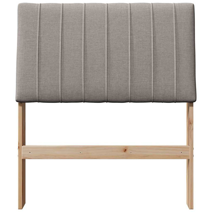 Polstret sengegavl Gråbrun 80 cm Massiv fyrretræ
