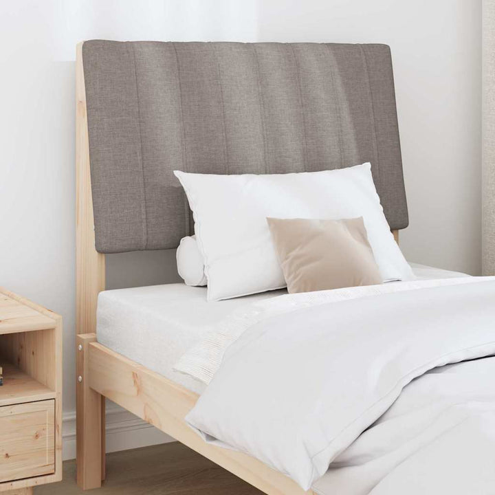 Polstret sengegavl Gråbrun 75 cm Massiv fyrretræ