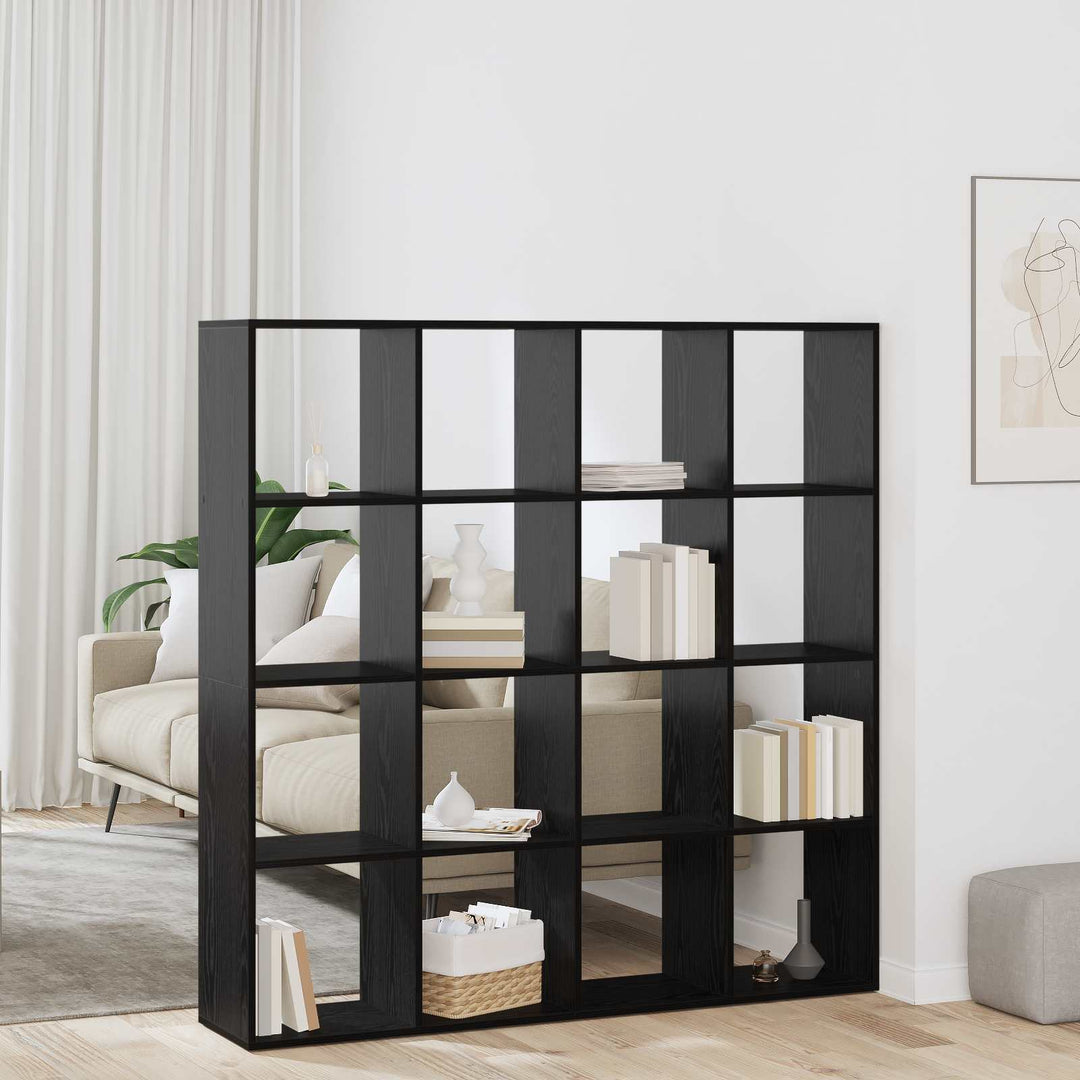 Bogskab Sort eg 137,5 x 29 x 137,5 cm Konstrueret træ