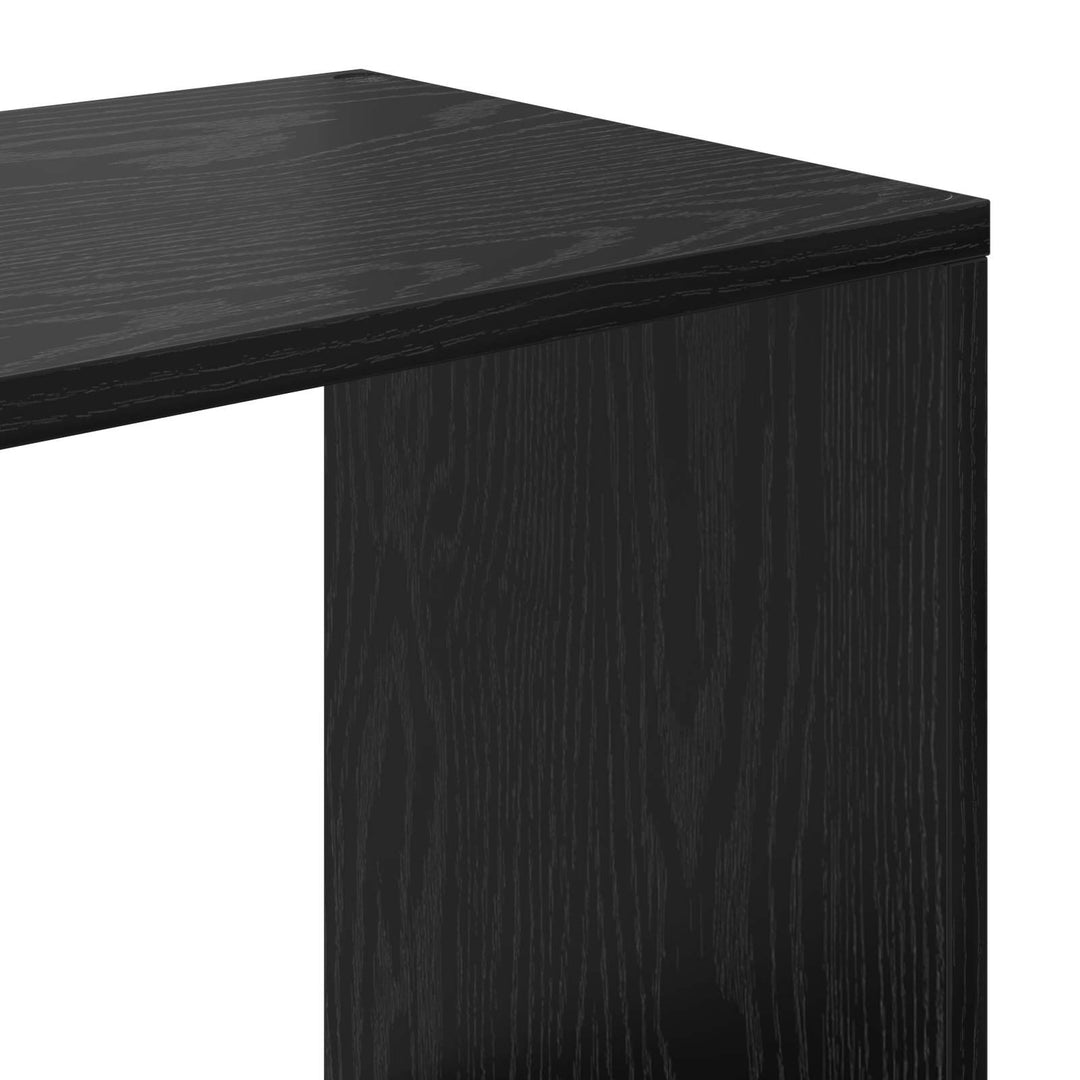 Bogskab 12 niveauer 132 x 29 x 141,5 cm Konstrueret træ Sort eg