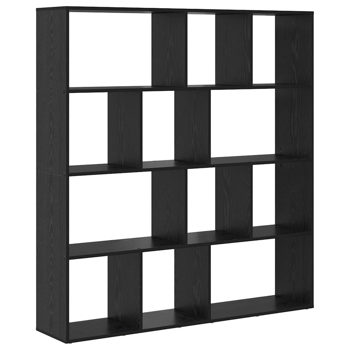 Bogskab 12 niveauer 132 x 29 x 141,5 cm Konstrueret træ Sort eg
