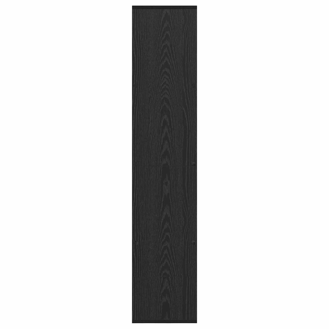 Bogskab 12 niveauer 132 x 29 x 141,5 cm Konstrueret træ Sort eg