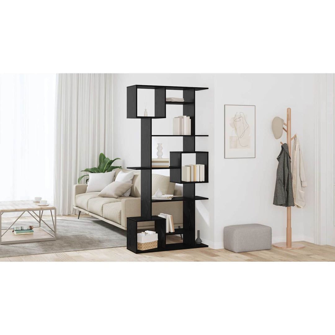 Bogskab Sort eg 92 x 29 x 188 cm Konstrueret træ
