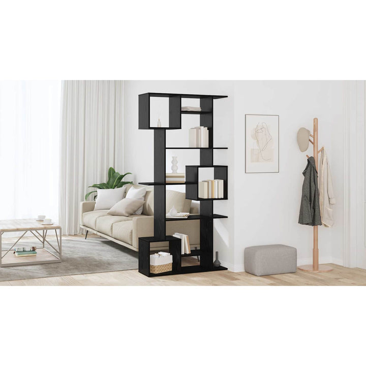 Bogskab Sort eg 92 x 29 x 188 cm Konstrueret træ