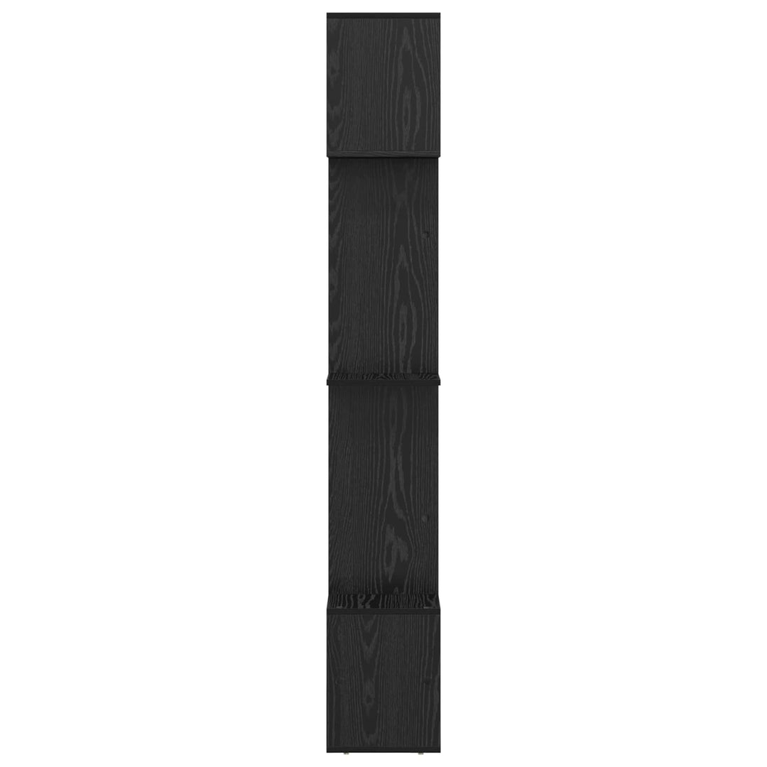 Bogskab 9 niveauer 92 x 29 x 188 cm Konstrueret træ Sort eg