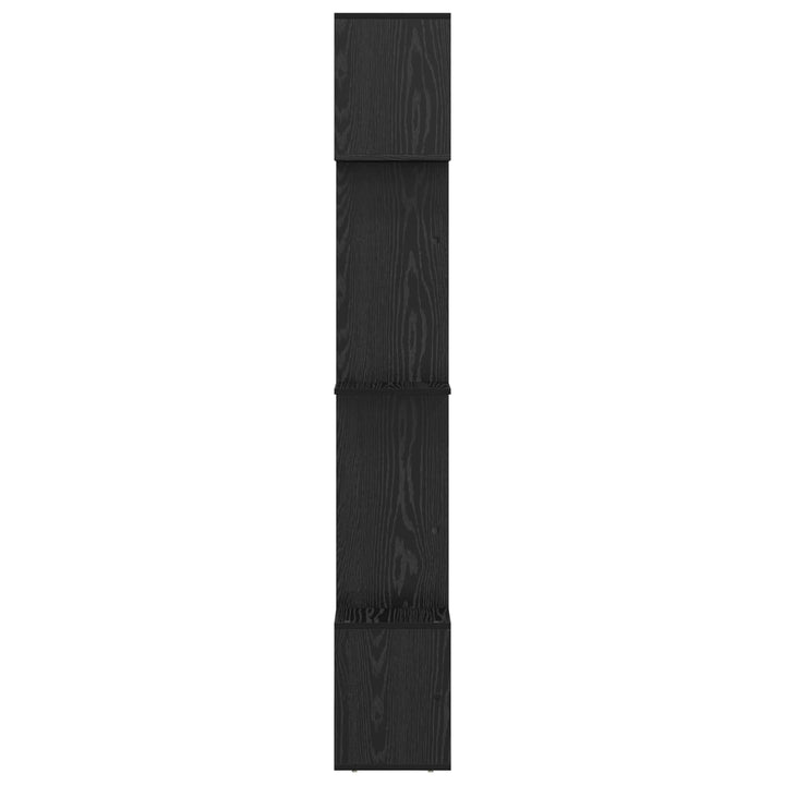 Bogskab 9 niveauer 92 x 29 x 188 cm Konstrueret træ Sort eg