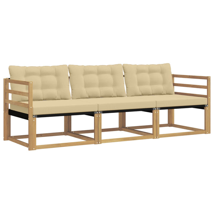 Udendørs sofagruppe 3 stk. Hvid og Beige