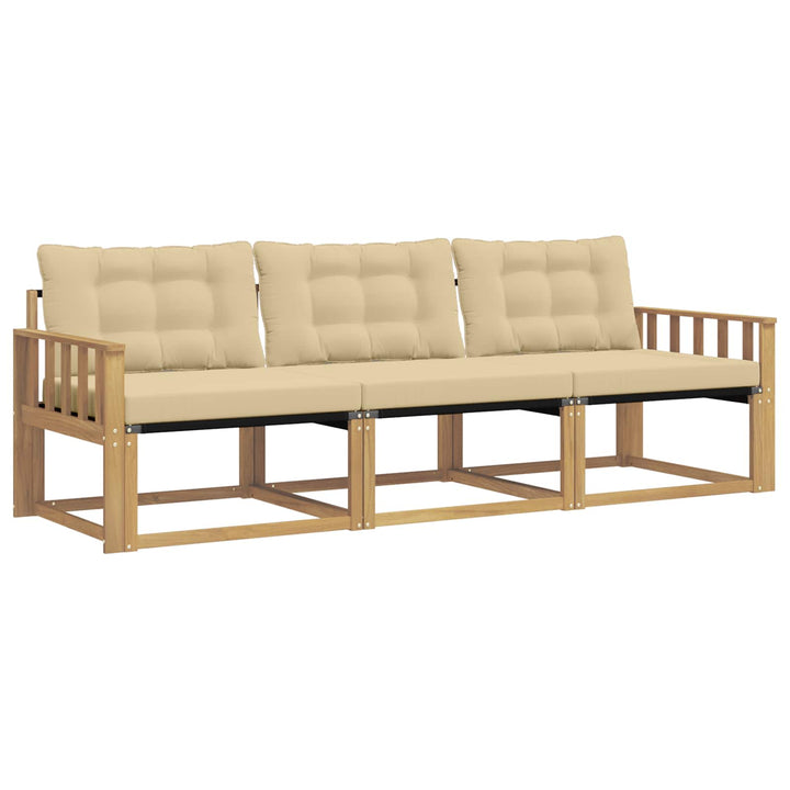 Udendørs sofagruppe 3 stk. Hvid og Beige