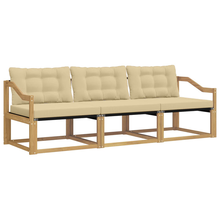 Udendørs sofagruppe 3 stk. Hvid og Beige