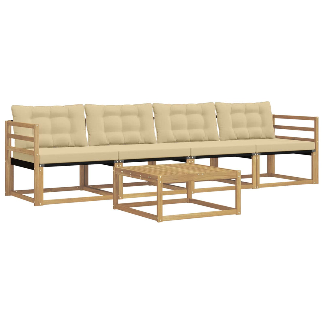 Udendørs sofagruppe 5 stk. Hvid og Beige