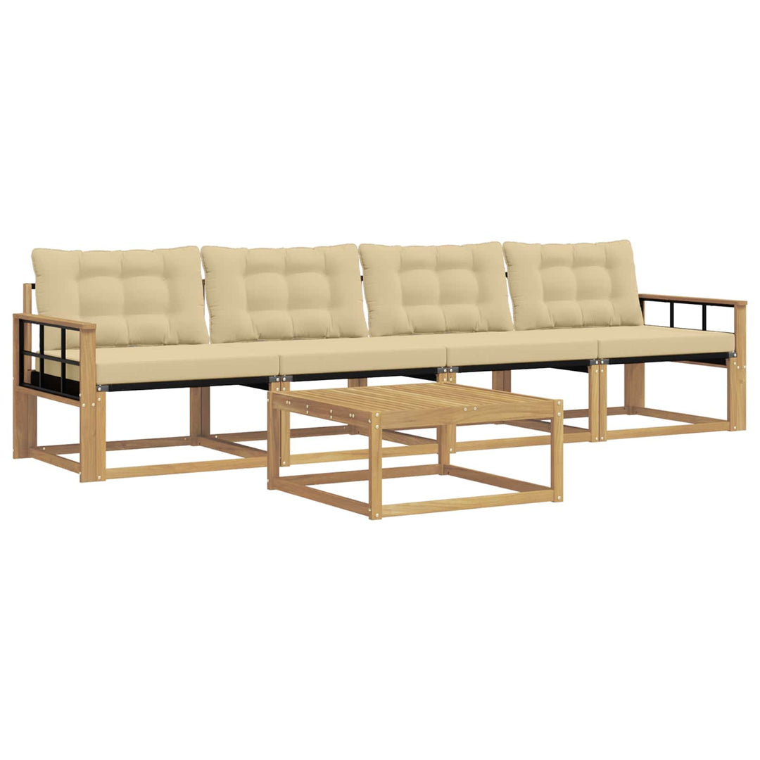 Udendørs sofagruppe 5 stk. Hvid og Beige