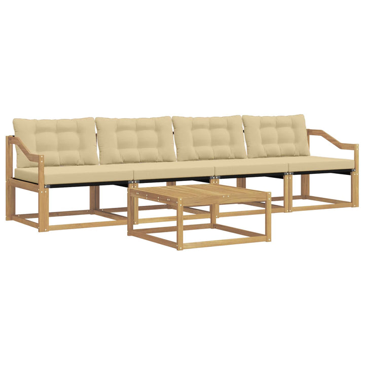 Udendørs sofagruppe 5 stk. Hvid og Beige