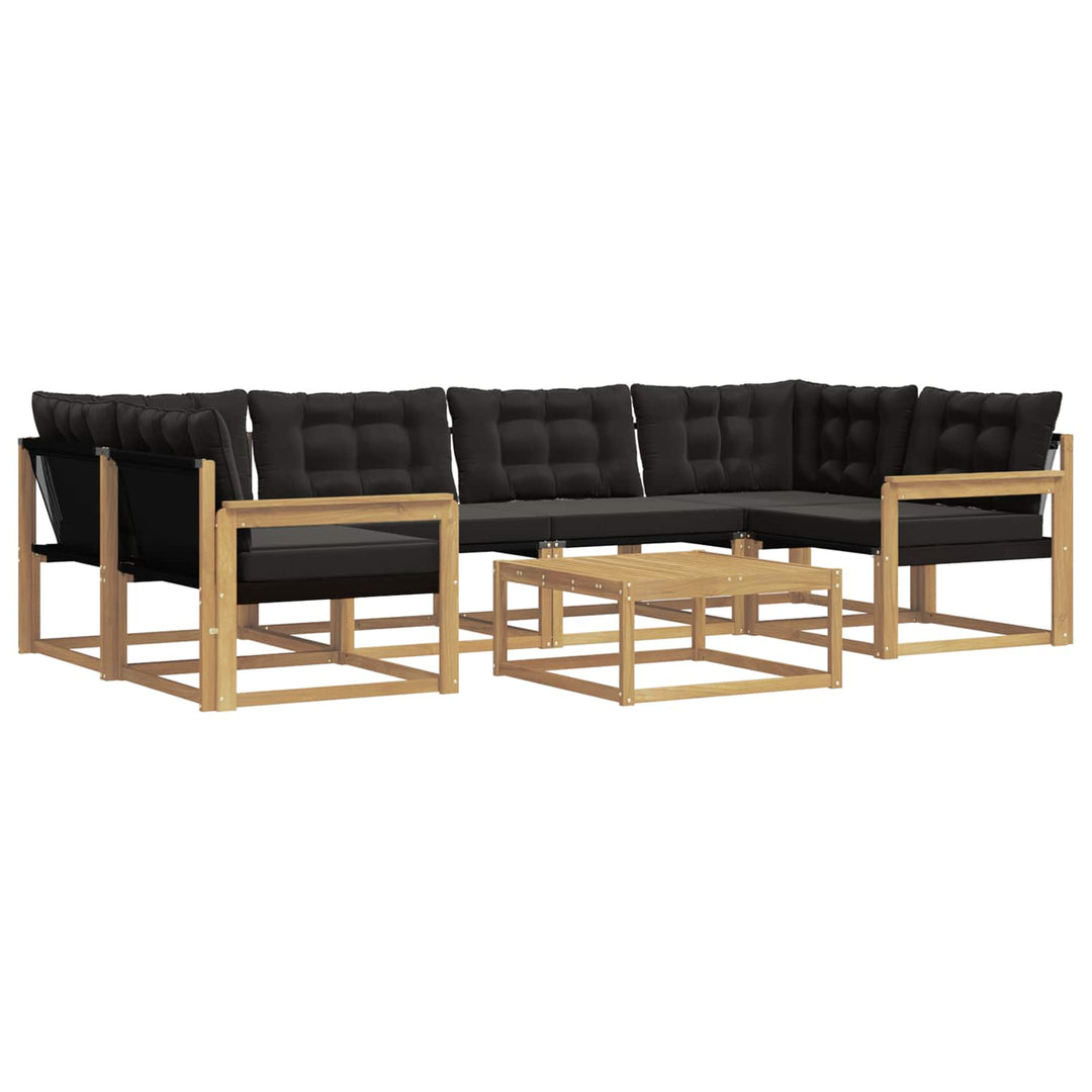 Udendørs sofagruppe 7 pcs Hvid og sort 79 x 79 x 37 cm