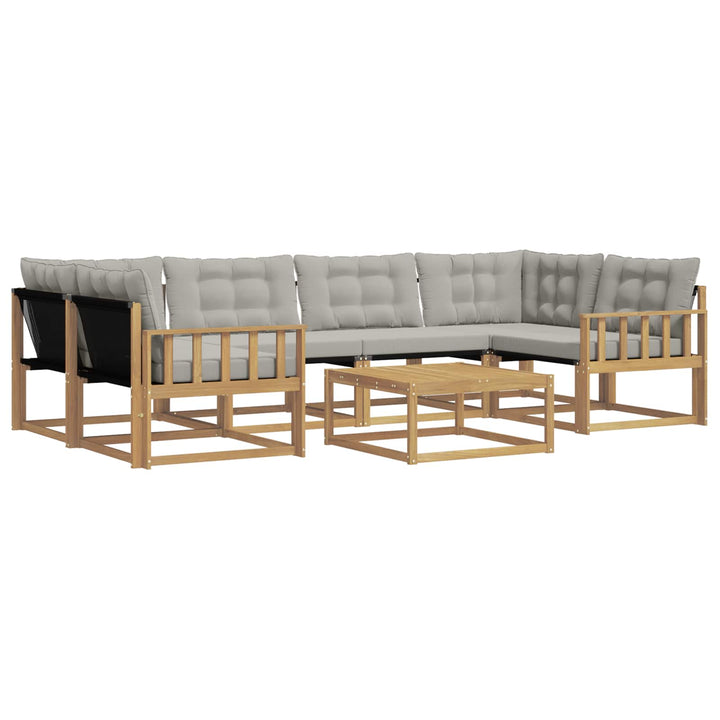 Udendørs sofagruppe 7 stk. Hvid og lysegrå