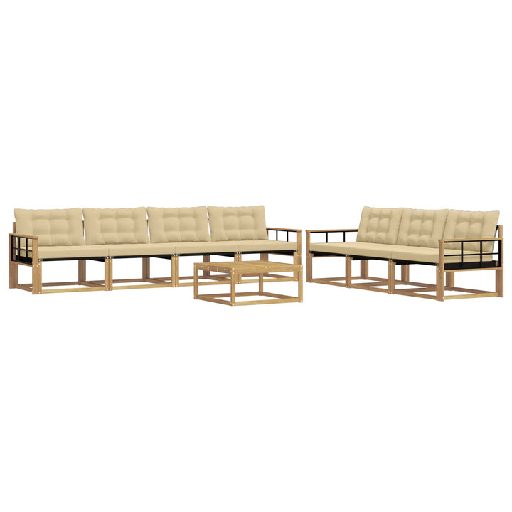 Udendørs sofagruppe 8 pcs Hvid og Beige