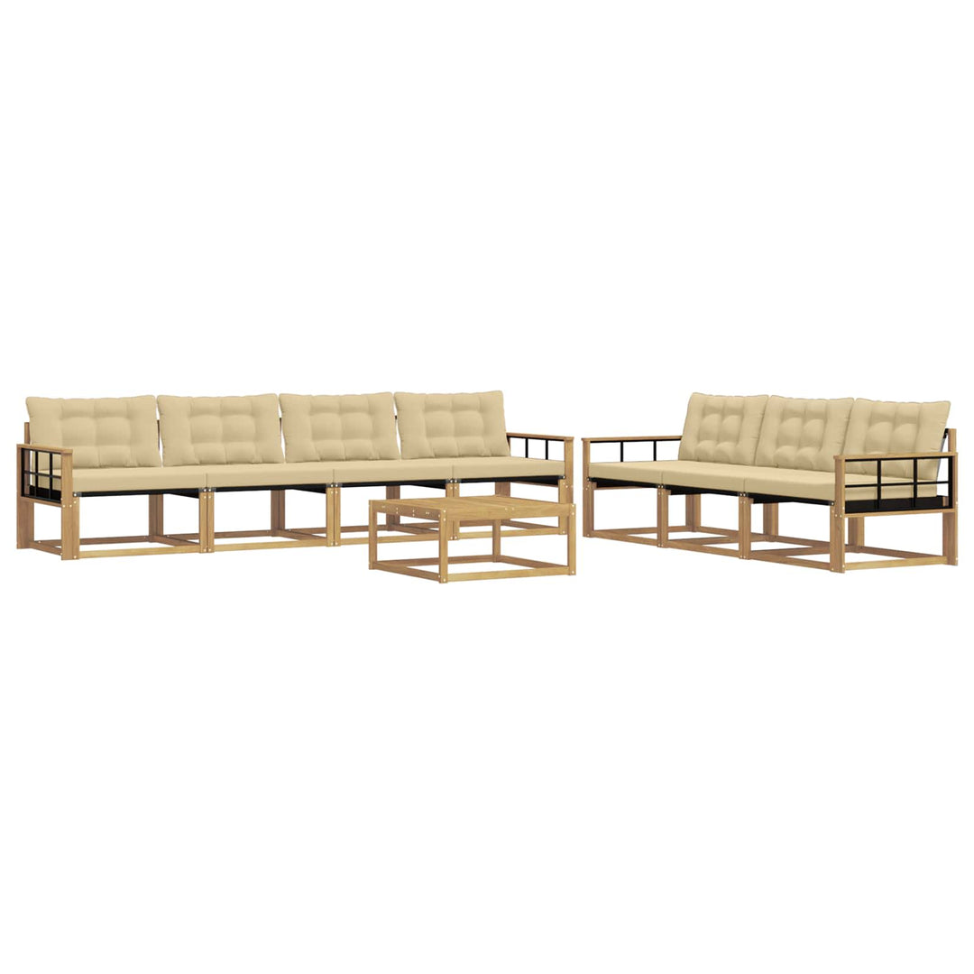 Udendørs sofagruppe 8 stk. Hvid og Beige
