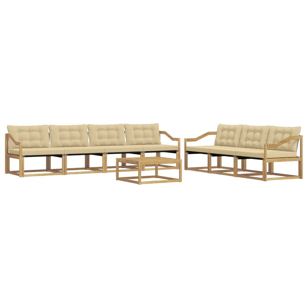 Udendørs sofagruppe 8 stk. Hvid og Beige