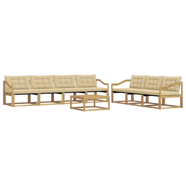 Udendørs sofagruppe 8 stk. Hvid og Beige