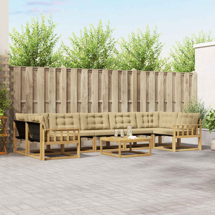 Udendørs sofagruppe 8 stk. Hvid og Beige