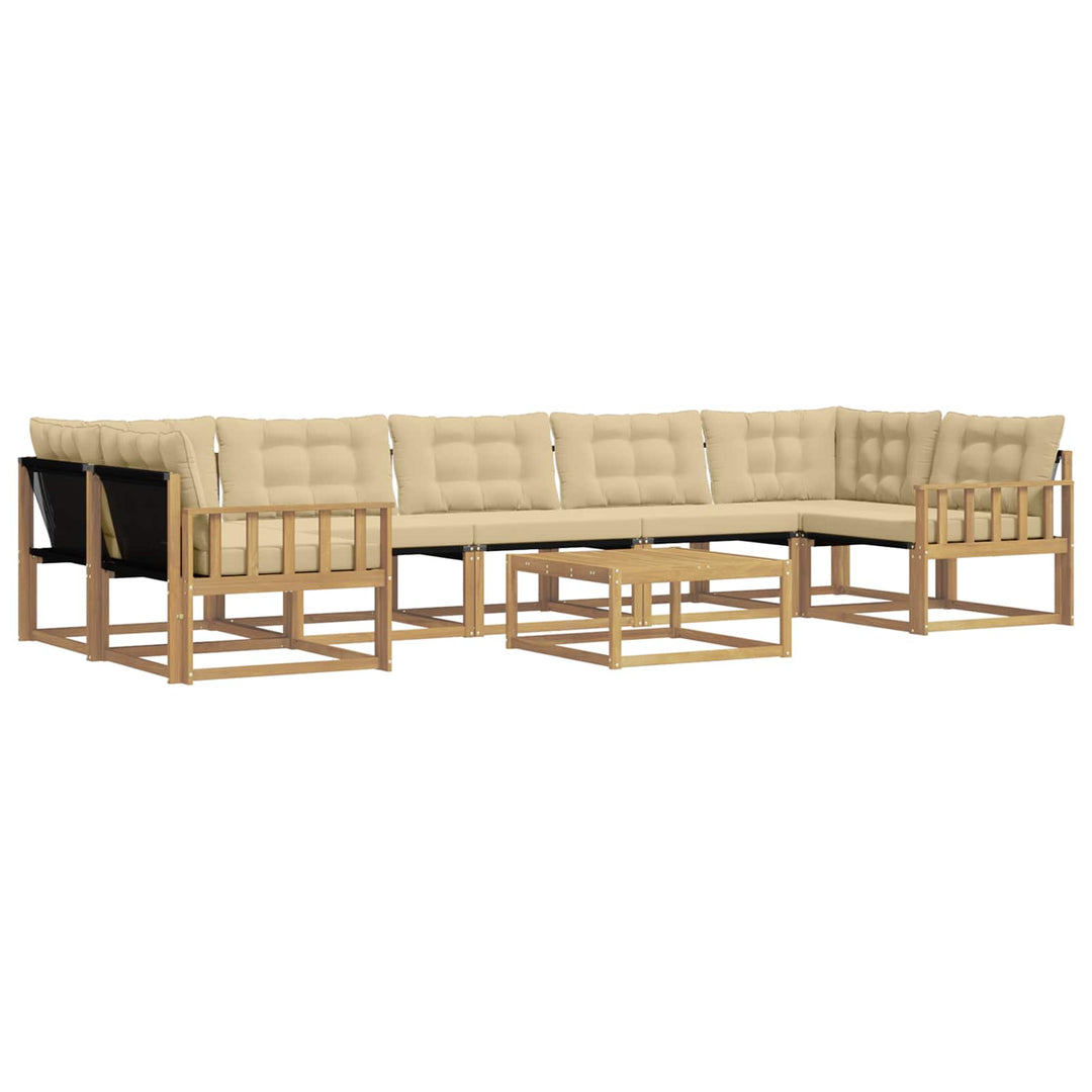 Udendørs sofagruppe 8 stk. Hvid og Beige
