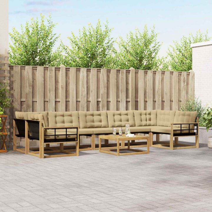 Udendørs sofagruppe 8 stk. Hvid og Beige