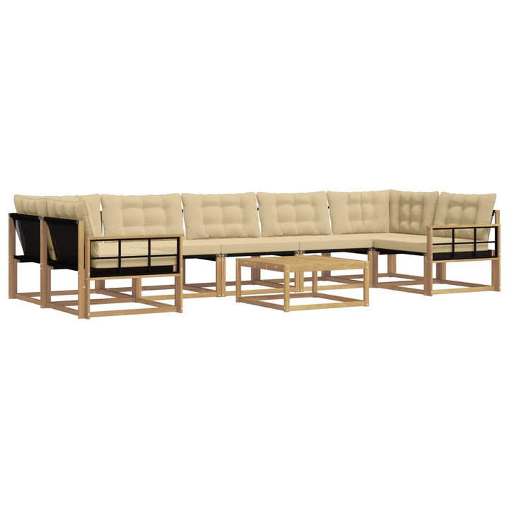 Udendørs sofagruppe 8 stk. Hvid og Beige