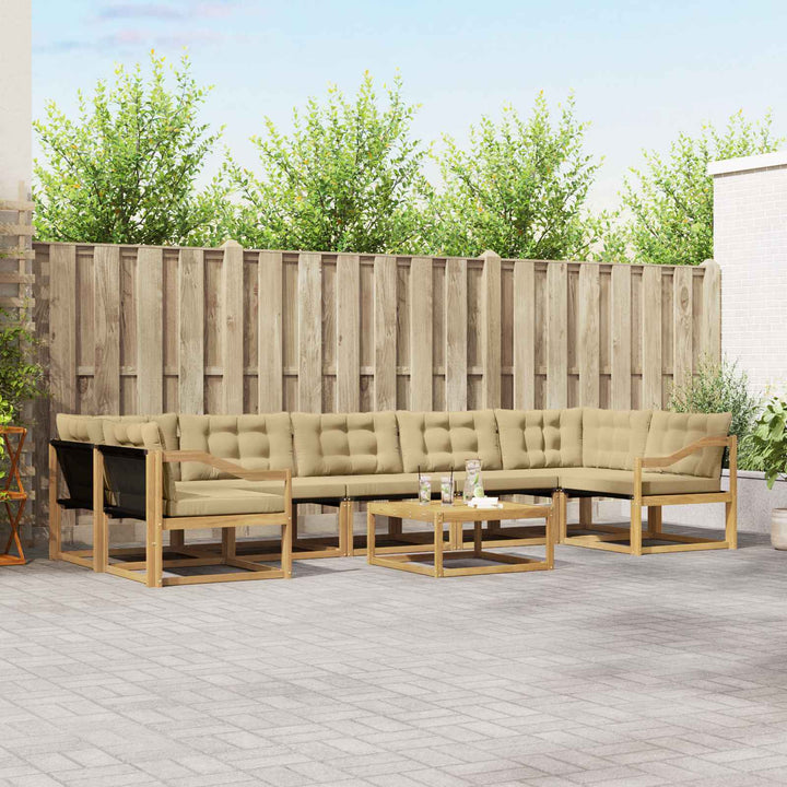 Udendørs sofagruppe 8 stk. Hvid og Beige