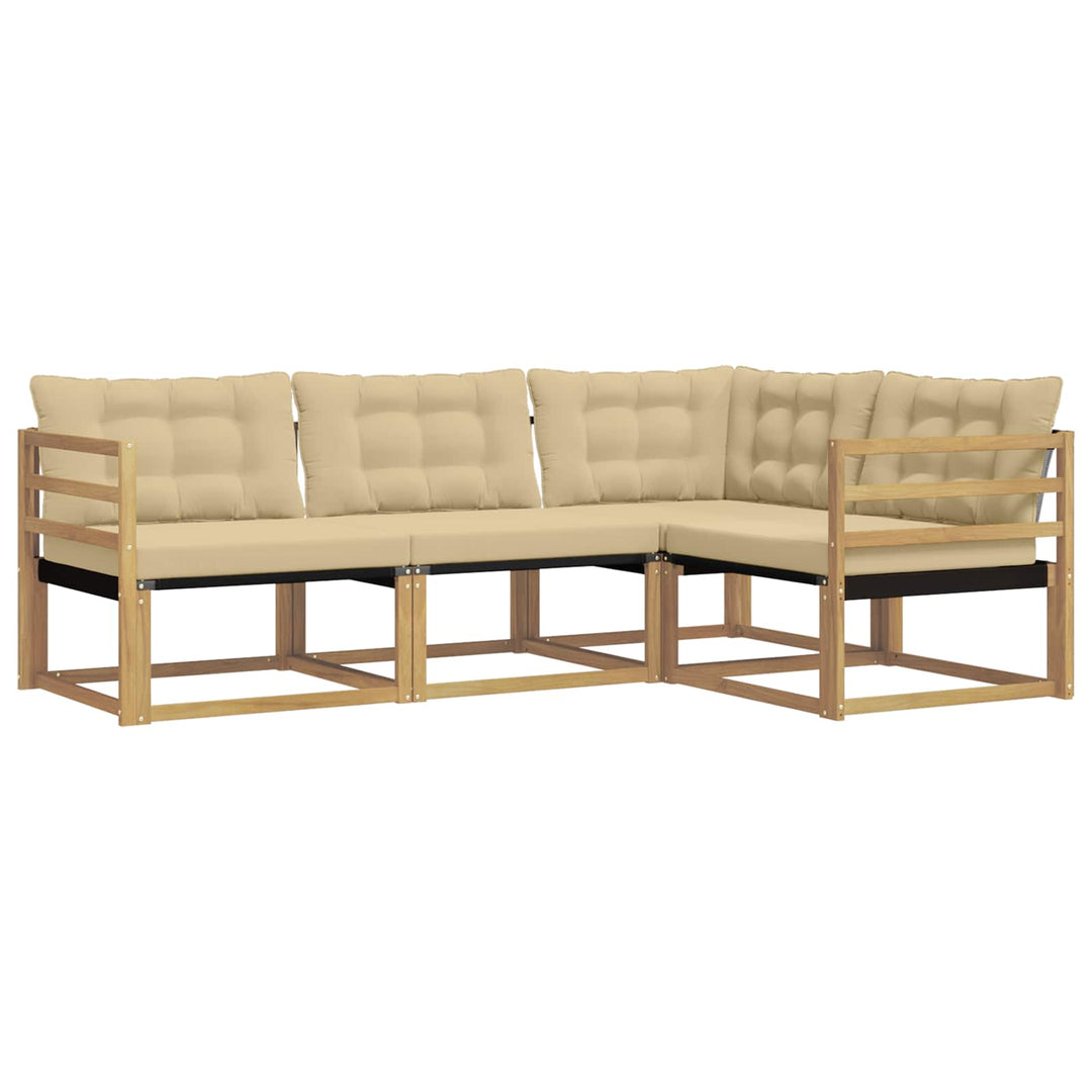 Udendørs sofagruppe 4 stk. Hvid og Beige