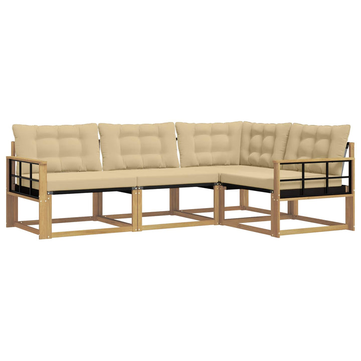 Udendørs sofagruppe 4 stk. Hvid og Beige