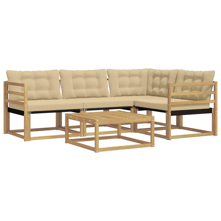 Udendørs sofagruppe 5 stk. Hvid og Beige