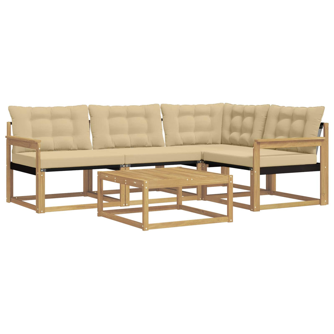 Udendørs sofagruppe 5 stk. Hvid og Beige