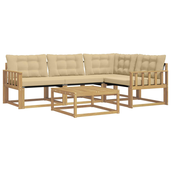 Udendørs sofagruppe 5 stk. Hvid og Beige
