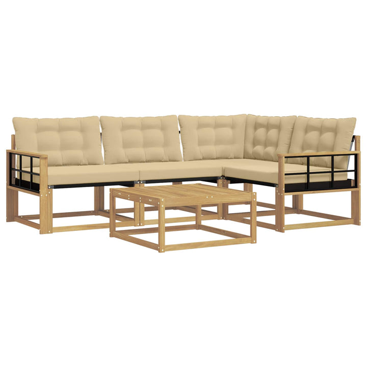 Udendørs sofagruppe 5 stk. Hvid og Beige