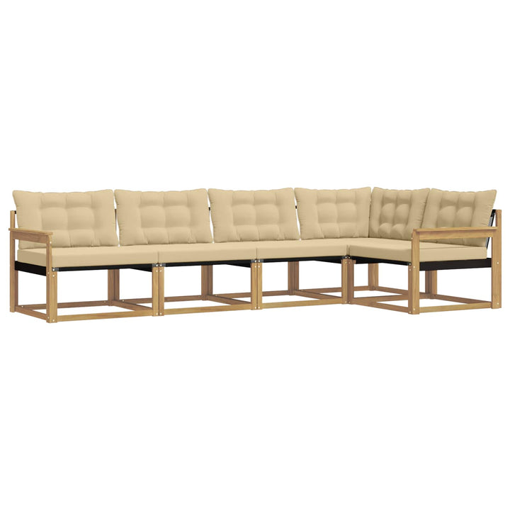 Udendørs sofagruppe 5 stk. Hvid og Beige