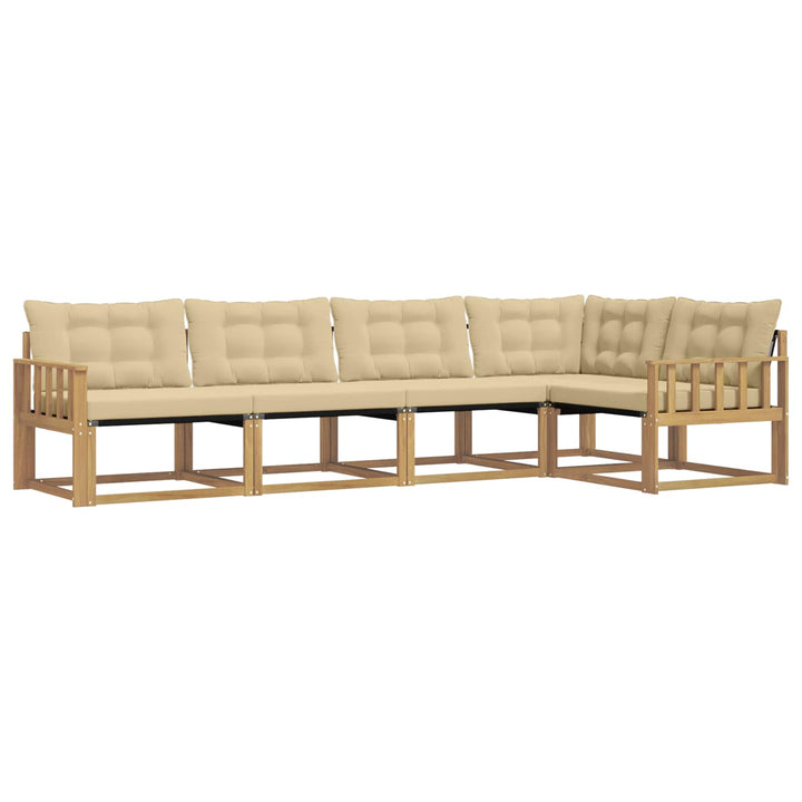 Udendørs sofagruppe 5 stk. Hvid og Beige