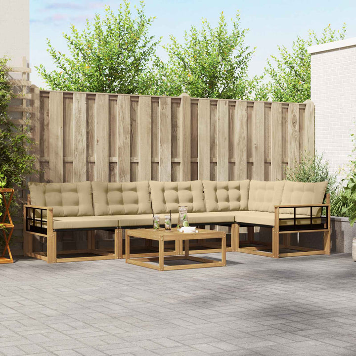 Udendørs sofagruppe 6 stk. Hvid og Beige