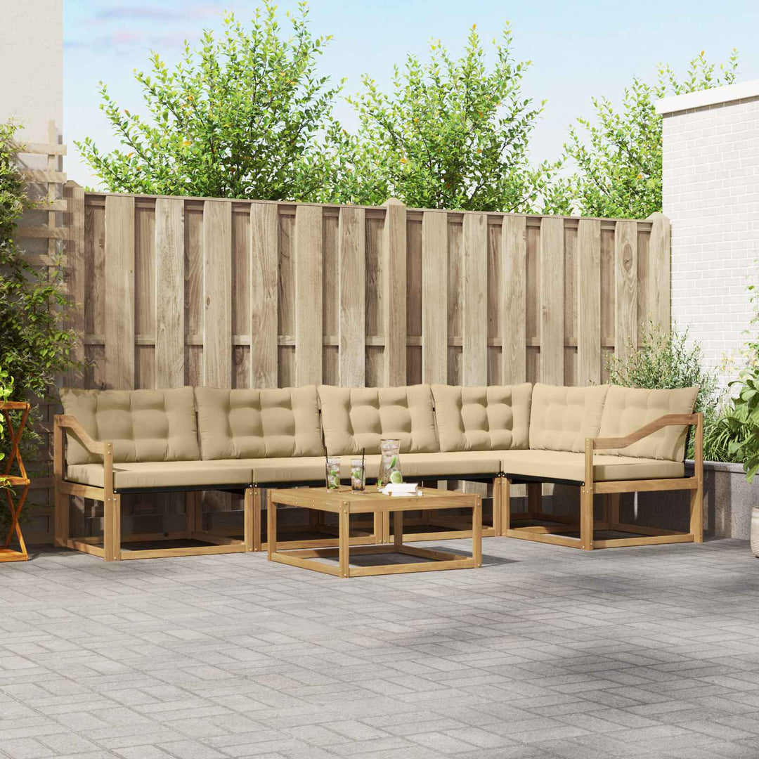 Udendørs sofagruppe 6 stk. Hvid og Beige