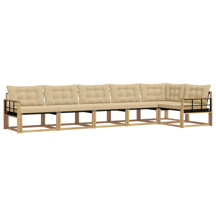 Udendørs sofagruppe 6 stk. Hvid og Beige