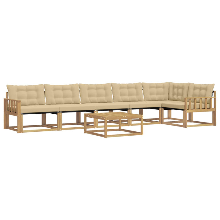 Udendørs sofagruppe 7 stk. Hvid og Beige