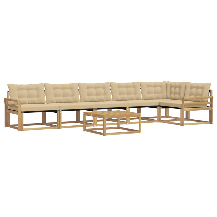Udendørs sofagruppe 7 stk. Hvid og Beige