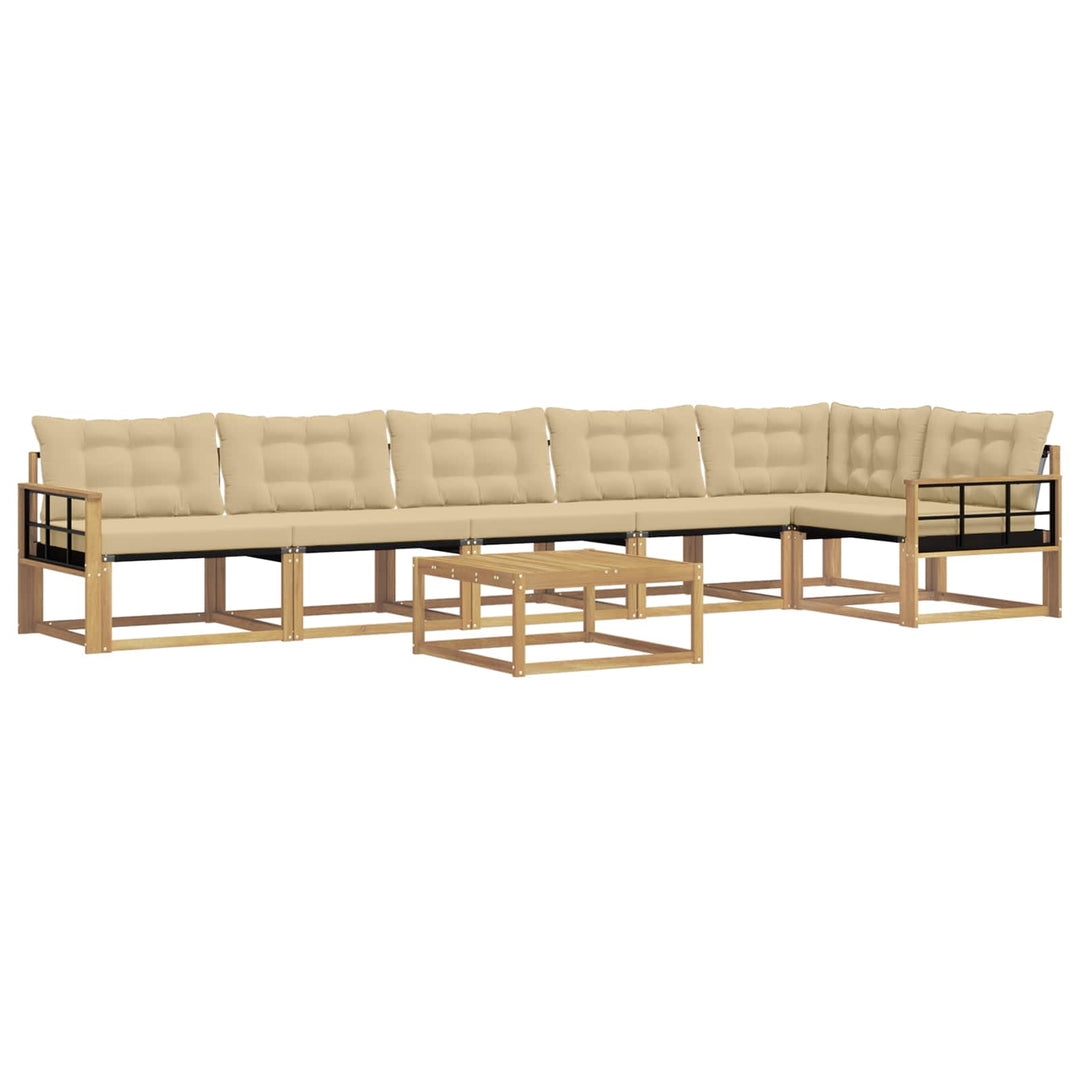 Udendørs sofagruppe 7 stk. Hvid og Beige
