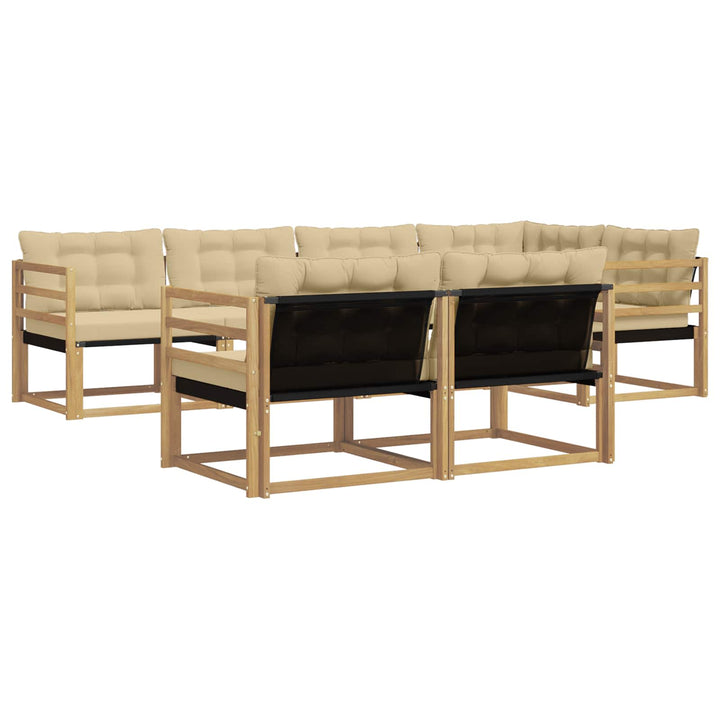 Udendørs sofagruppe 7 stk. Hvid og Beige