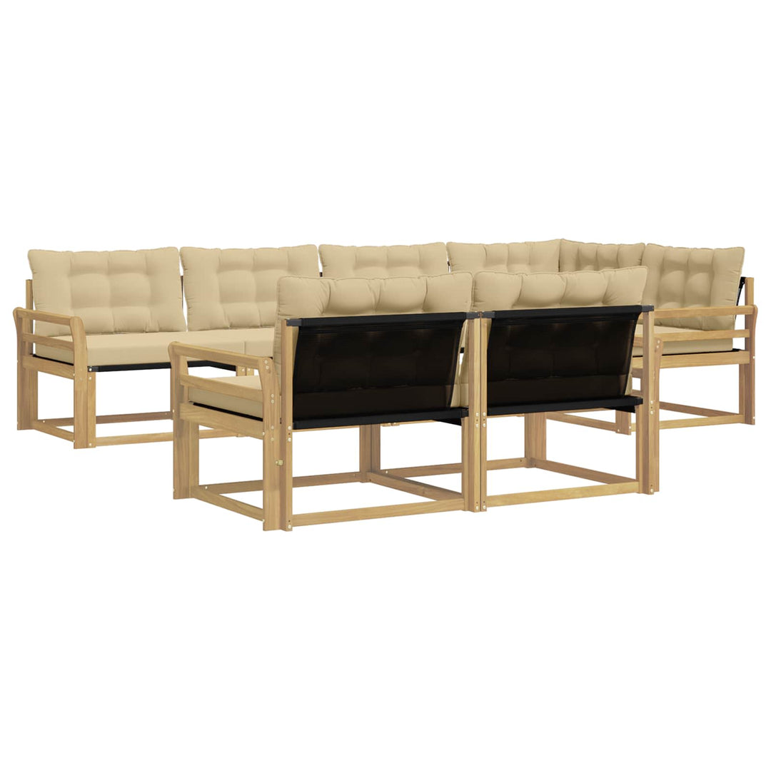 Udendørs sofagruppe 7 stk. Hvid og Beige
