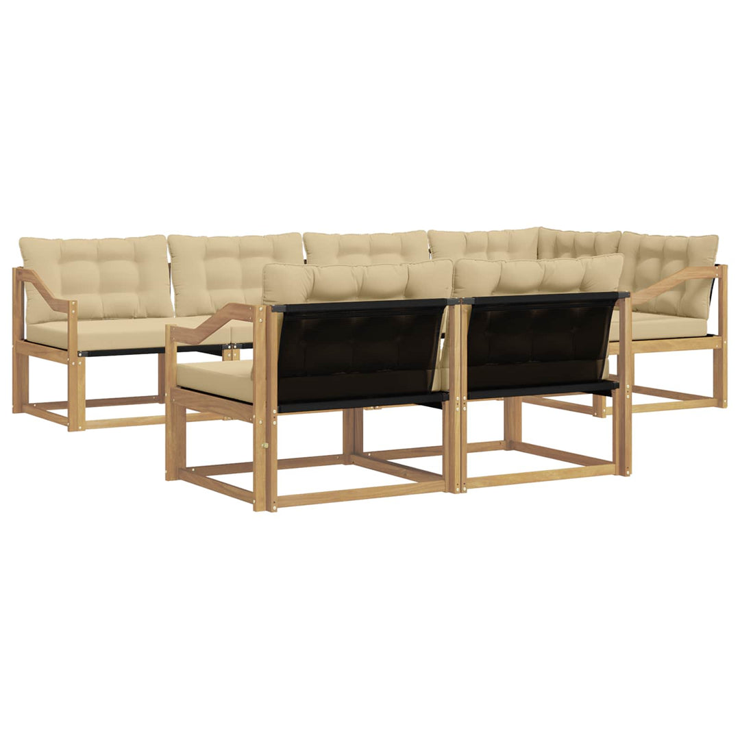 Udendørs sofagruppe 7 stk. Hvid og Beige