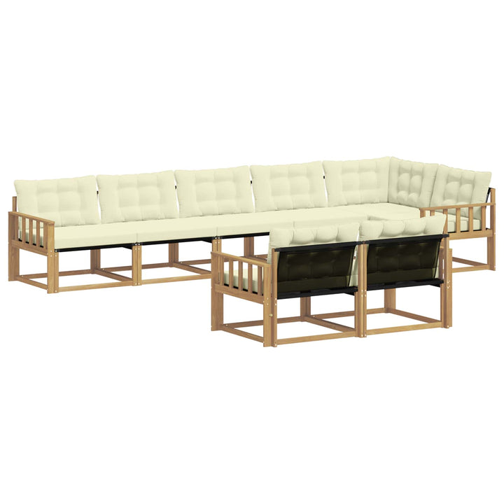 Udendørs sofagruppe 8 stk. Hvid og cremefarvet