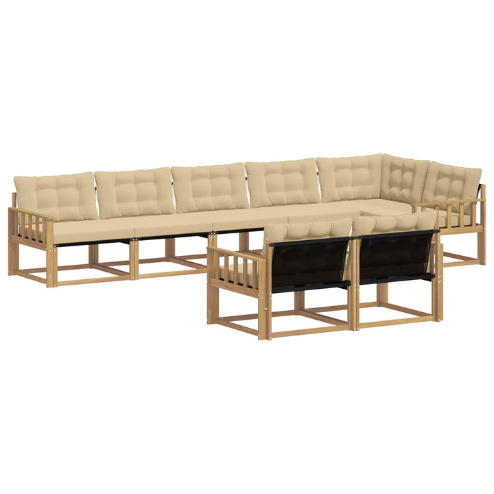 Udendørs sofagruppe 8 stk. Hvid og Beige