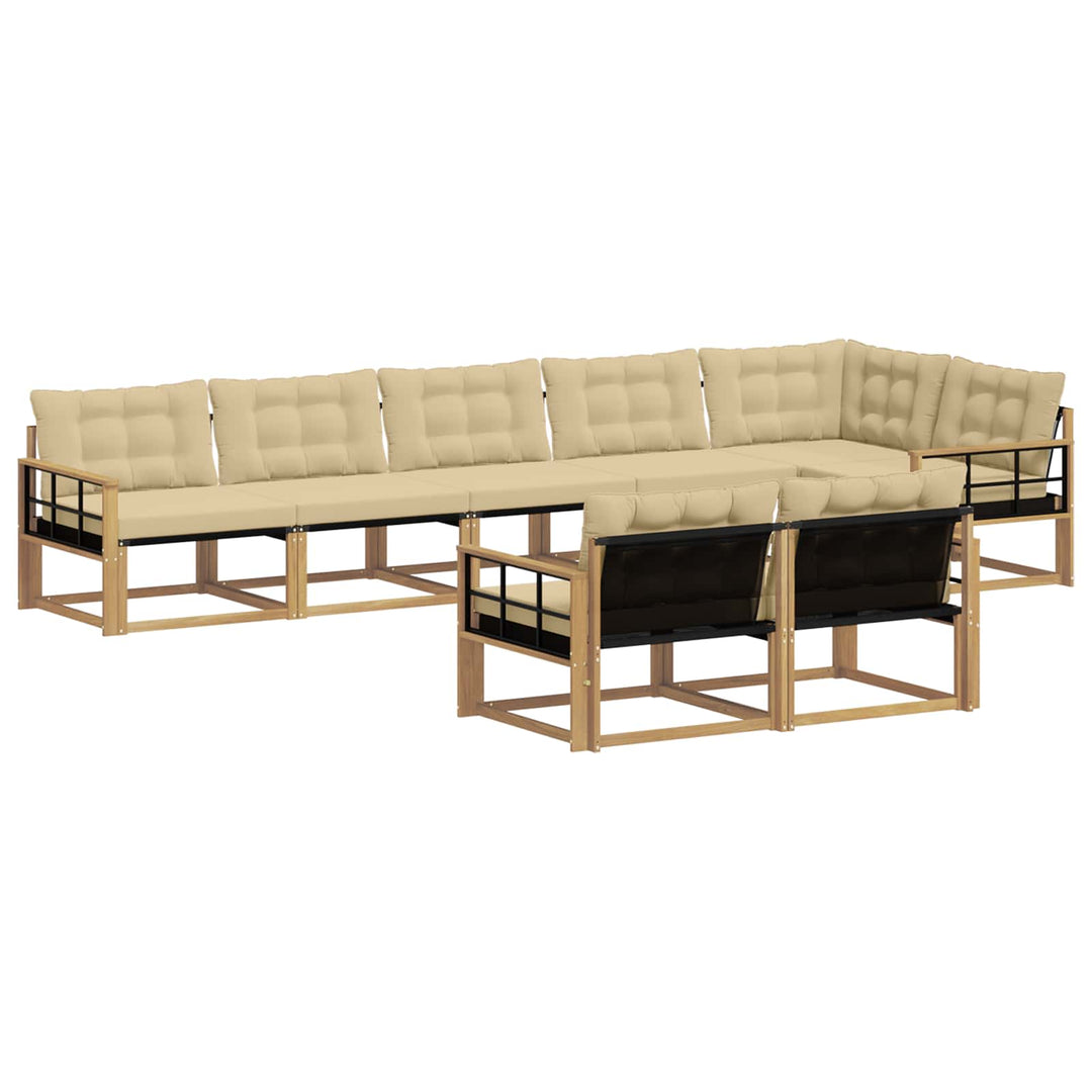Udendørs sofagruppe 8 stk. Hvid og Beige