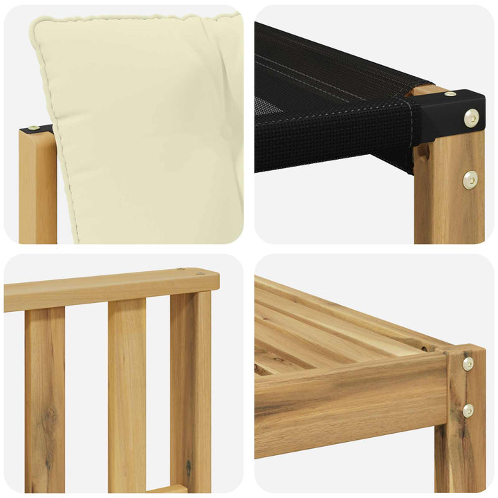 Udendørs sofagruppe 9 stk. Hvid og cremefarvet