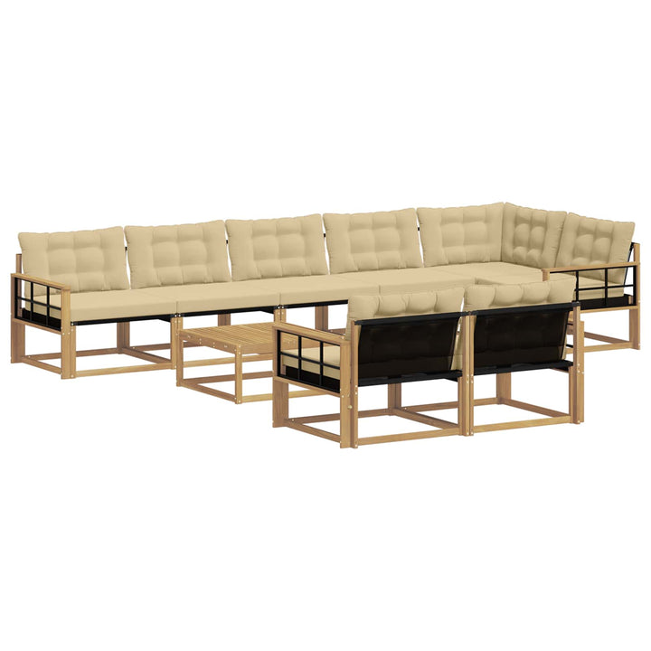 Udendørs sofagruppe 9 stk. Hvid og Beige
