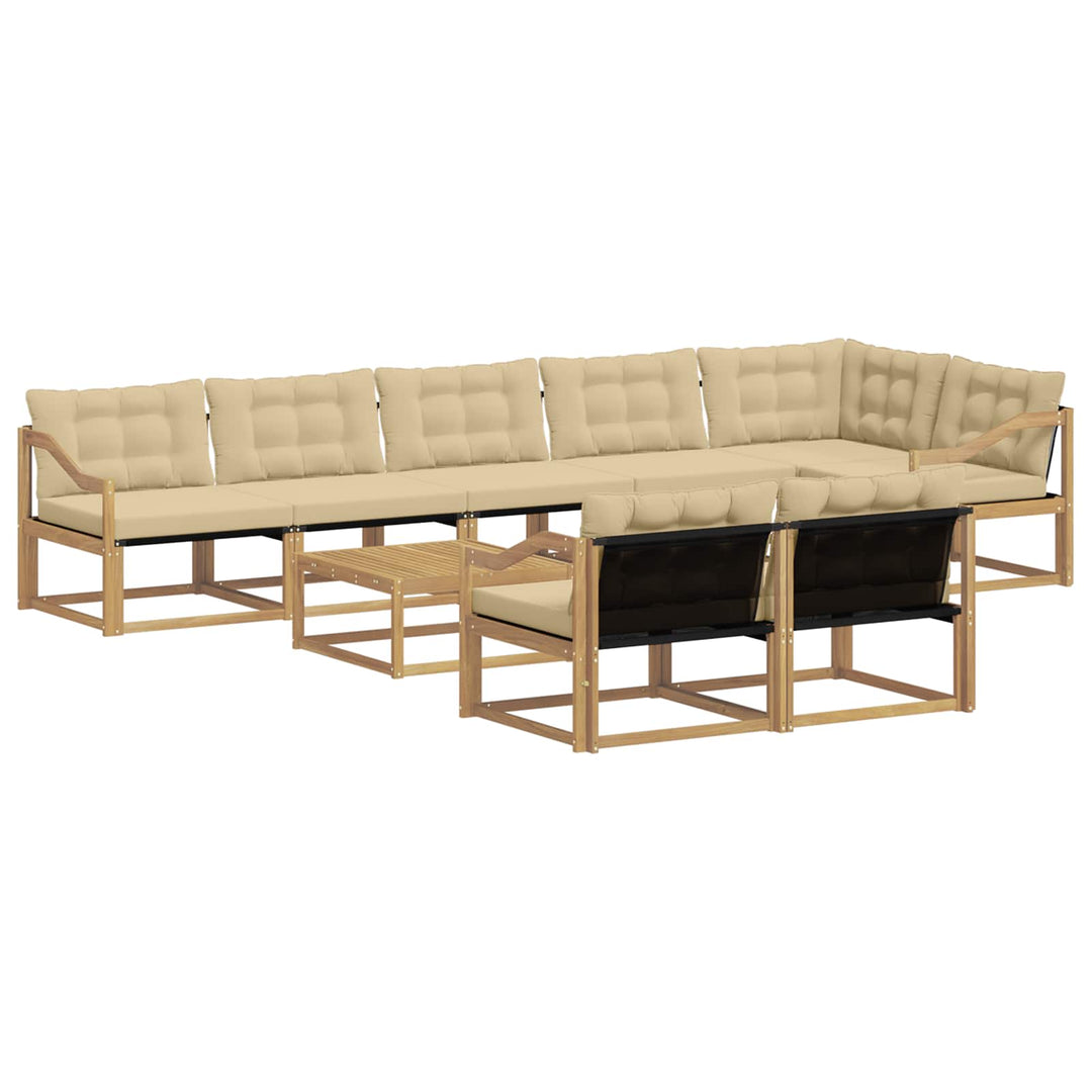 Udendørs sofagruppe 9 stk. Hvid og Beige
